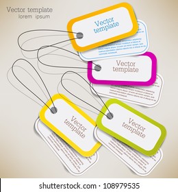 Set of bubbles, stickers, labels, tags. Vector template