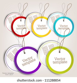 Set of bubbles, stickers, labels, tags. Vector template