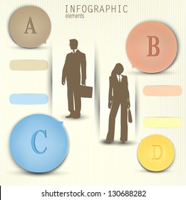Conjunto de burbujas, pegatinas, etiquetas, etiquetas. Carteles numerados. Plantilla de vectores para infografías