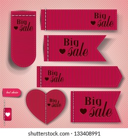 Set of bubbles, stickers, labels, tags "Big Sale". Vector template