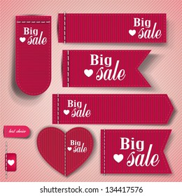 Set of bubbles, stickers, labels, tags "Big Sale". Vector template