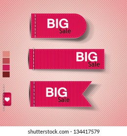 Reihe von Blasen, Aufkleber, Etiketten, Tags "Big Sale". Vektorgrafik-Vorlage