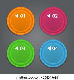 Set of bubbles, stickers, labels, tags. Numbered speech bubbles. Vector template for infographics