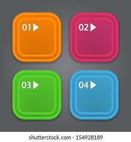 Set of bubbles, stickers, labels, tags. Numbered speech bubbles. Vector template for infographics