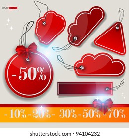 Set of bubbles, stickers, labels, tags. Vector illustration