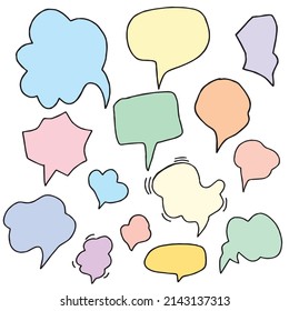 Set of bubbles talk isolated on white background. Colorful questions speech bubbles . black bubbles talk 