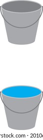 a set of bucket icons