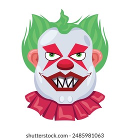 Set  Buffoon Face Flat Vectors 
