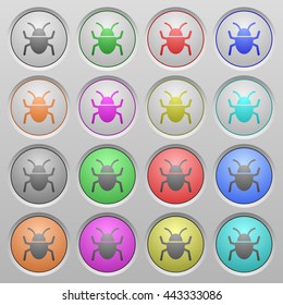 Set of bug plastic sunk spherical buttons.