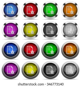 Set of bug report glossy web buttons. Arranged layer structure.