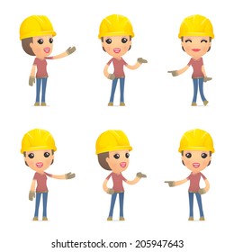 montador de personaje en diferentes poses interactivas