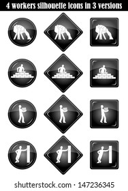 set builders outline vector