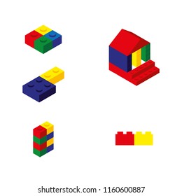 a set of building block icons