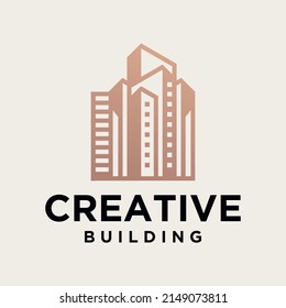 Establecer el logotipo de construcción, el logotipo de construcción líneas geométricas diseño de iconos plantilla de logotipo inmobiliario 
