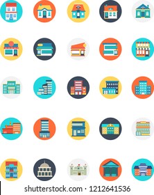 Set of building icon with many type and model