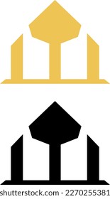 a set of building icons