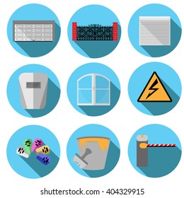 set of building icons