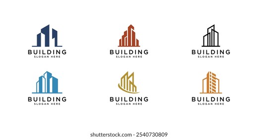 set of Building logo design vector