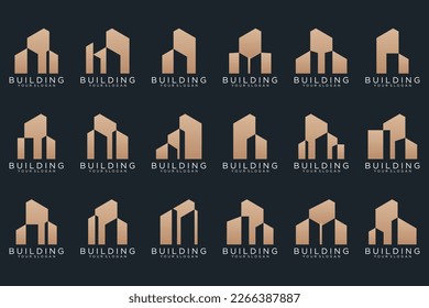 Set of Building, Real Estate, architecture and Construction logo design inspiration.