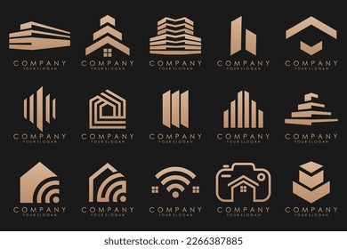 Set of Building, Real Estate, and Construction logo design inspiration.