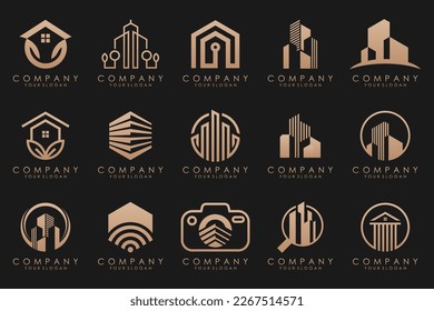 Set of Building, Real Estate, and Construction logo design inspiration.