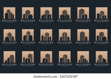 Set of Building, Real Estate, and Construction logo design inspiration.