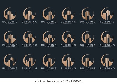 Set of Building, Real Estate, and Construction logo design inspiration.