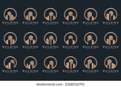 Set of Building, Real Estate, and Construction logo design inspiration.