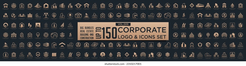 Set of Building, Real Estate, and Construction logo design inspiration.