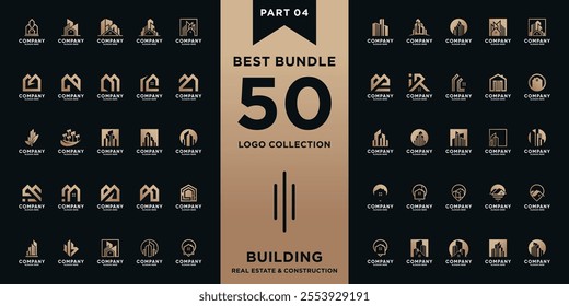 Set of building, real estate, and construction logo design inspiration with best collection and creative concept