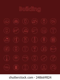 Set of building simple icons