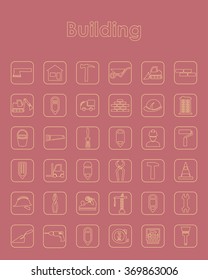 Set of building simple icons