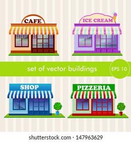 set of buildings