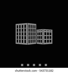 Set of buildings icon.