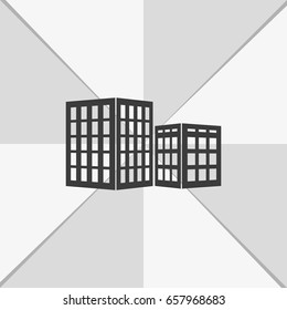 Set of buildings icon.