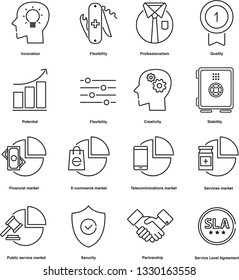 Set of buisness oriented icons for general use. Great for corporate presentations, videos and animations. Designed for IT, data storage, data center, marketing and software companies.