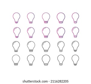 set of Bulb icon sign vector illustration