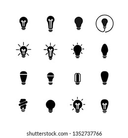 set of bulb lamp outline icon. linear style sign for mobile concept and web design. Spotlight lamp simple line vector icon. Symbol, logo illustration. Pixel perfect vector graphics