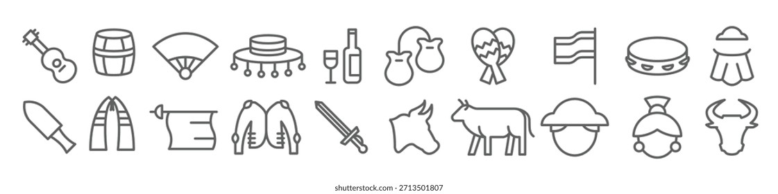 conjunto de Ilustración vectorial de Bull Fighter