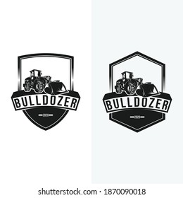 Set of bulldozer logo design