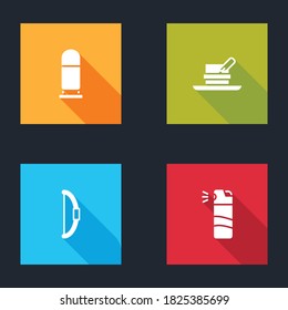Ponga Bullet, sombrero de cazador con plumas, icono de pulverización de Bow y Pepper. Vector.