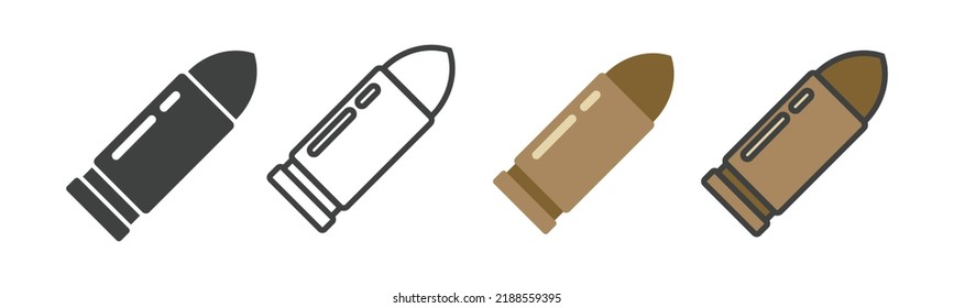 Juego de iconos de viñeta. Glifo, línea y estilo plano