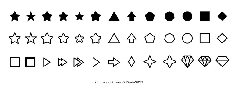 Set of Bullet List for PowerPoint Presentation icon collection. Bullet Points, Arrow symbol.