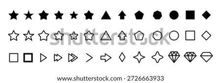 Set of Bullet List for PowerPoint Presentation icon collection. Bullet Points, Arrow symbol.