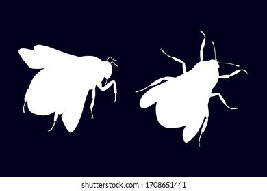 A set of bumblebees. Vector stock illustration eps 10. 