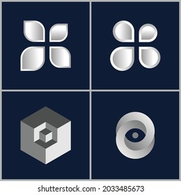 set bundle abstract 3D shape