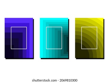 Set bundle of abstract background template with gradient color, suitable for advertising needs, announcements, etc.