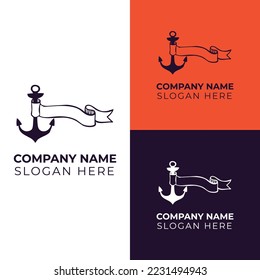 Set Bundle of Anchor Ship Yacht Luxury Badge Vector Logo, Illustration Vintage Design of Water