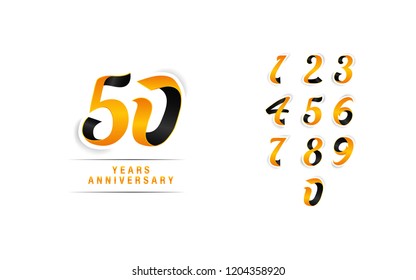 set and bundle anniversary logo vector illustration, can be use as logo for birthday, company anniversary flyer and brochure