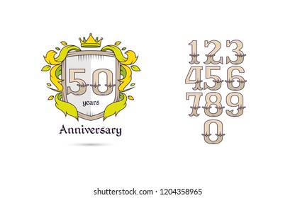 set and bundle anniversary logo vector illustration, can be use as logo for birthday, company anniversary flyer and brochure